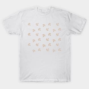 Brown leaves pattern T-Shirt